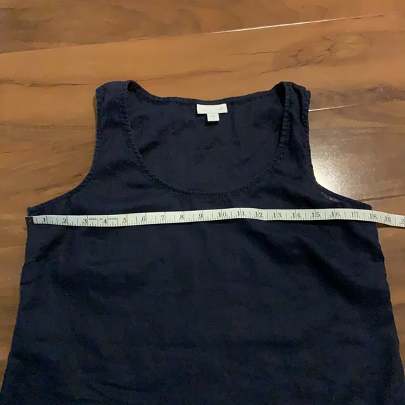 J Jill navy blue 100% linen sleeveless tank top size small S - Picture 10 of 12